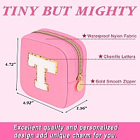 Graduation Gifts For Her Makeup Bag For Women Small Makeup Bag For Purse Travel Cosmetic Bag With Preppy Letter Patch Nylon M