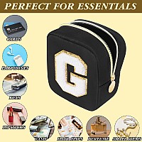 Graduation Gifts For Her Makeup Bag For Women Small Makeup Bag For Purse Travel Cosmetic Bag With Preppy Letter Patch Nylon M