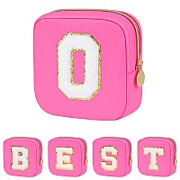 Graduation Gifts For Her Makeup Bag For Women Small Makeup Bag For Purse Travel Cosmetic Bag With Preppy Letter Patch Nylon M