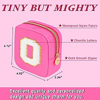 Graduation Gifts For Her Makeup Bag For Women Small Makeup Bag For Purse Travel Cosmetic Bag With Preppy Letter Patch Nylon M