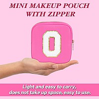 Graduation Gifts For Her Makeup Bag For Women Small Makeup Bag For Purse Travel Cosmetic Bag With Preppy Letter Patch Nylon M