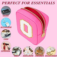 Graduation Gifts For Her Makeup Bag For Women Small Makeup Bag For Purse Travel Cosmetic Bag With Preppy Letter Patch Nylon M