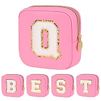 Graduation Gifts For Her Makeup Bag For Women Small Makeup Bag For Purse Travel Cosmetic Bag With Preppy Letter Patch Nylon Mi