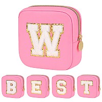 Graduation Gifts For Hermakeup Bag For Women Small Makeup Bag For Purse Travel Cosmetic Bag With Preppy Letter Patch Nylon Mi