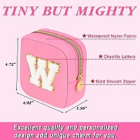 Graduation Gifts For Hermakeup Bag For Women Small Makeup Bag For Purse Travel Cosmetic Bag With Preppy Letter Patch Nylon Mi