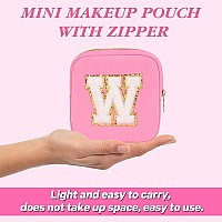 Graduation Gifts For Hermakeup Bag For Women Small Makeup Bag For Purse Travel Cosmetic Bag With Preppy Letter Patch Nylon Mi