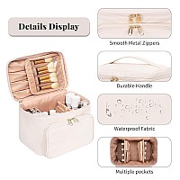 Large Makeup Bag Portable Travel Makeup Bag For Women Girls With Makeup Brush Compartment Stylish Makeup Bag Organizer Cosmeti