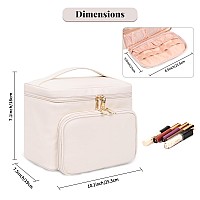 Large Makeup Bag Portable Travel Makeup Bag For Women Girls With Makeup Brush Compartment Stylish Makeup Bag Organizer Cosmeti