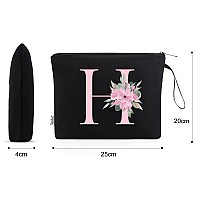 Vavabox Az Personalized Makeup Bag Birthday Gifts For Women Mom Gifts For Best Friend Bride Bridesmaid Cosmetic Bag H Black