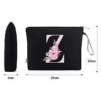 Vavabox Az Personalized Makeup Bag Birthday Gifts For Women Mom Gifts For Best Friend Bride Bridesmaid Cosmetic Bag Z Black