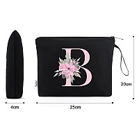 Vavabox Az Personalized Makeup Bag Birthday Gifts For Women Mom Gifts For Best Friend Bride Bridesmaid Cosmetic Bag B Black