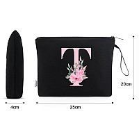 Vavabox Az Personalized Makeup Bagbirthday Gifts For Women Momgifts For Best Friendbride Bridesmaid Cosmetic Bag T Black