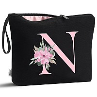 Vavabox Az Personalized Makeup Bag Birthday Gifts For Women Mom Gifts For Best Friend Bride Bridesmaid Cosmetic Bag N Black