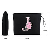 Vavabox Az Personalized Makeup Bagbirthday Gifts For Women Momgifts For Best Friendbride Bridesmaid Cosmetic Bag J Black