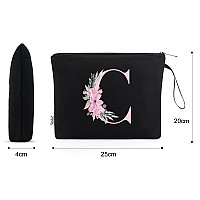 Vavabox Az Personalized Makeup Bagbirthday Gifts For Women Momgifts For Best Friendbride Bridesmaid Cosmetic Bag C Black