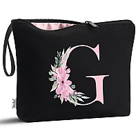 Vavabox Az Personalized Makeup Bag Birthday Gifts For Women Mom Gifts For Best Friend Bride Bridesmaid Cosmetic Bag G Black