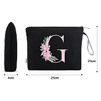 Vavabox Az Personalized Makeup Bag Birthday Gifts For Women Mom Gifts For Best Friend Bride Bridesmaid Cosmetic Bag G Black