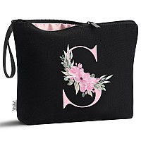 Vavabox Az Personalized Makeup Bagbirthday Gifts For Women Momgifts For Best Friendbride Bridesmaid Cosmetic Bag S Black