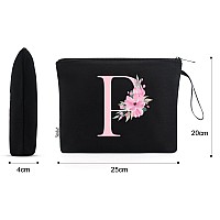 Vavabox Az Personalized Makeup Bag Birthday Gifts For Women Mom Gifts For Best Friend Bride Bridesmaid Cosmetic Bag P Black