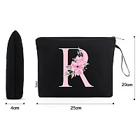 Vavabox Az Personalized Makeup Bag Birthday Gifts For Women Mom Gifts For Best Friend Bride Bridesmaid Cosmetic Bag R Black