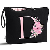 Vavabox Az Personalized Makeup Bag Birthday Gifts For Women Mom Gifts For Best Friend Bride Bridesmaid Cosmetic Bag D Black