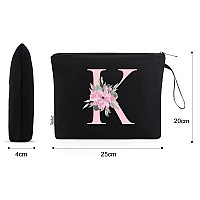 Vavabox Az Personalized Makeup Bagbirthday Gifts For Women Momgifts For Best Friendbride Bridesmaid Cosmetic Bag K Black