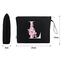 Vavabox Az Personalized Makeup Bagbirthday Gifts For Women Momgifts For Best Friendbride Bridesmaid Cosmetic Bag L Black