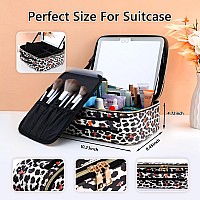 Vanmrior Travel Makeup Bag With Led Lighted Make Up Case With Mirror 3 Color Setting Cosmetic Makeup Box Organizer Vanity Case F