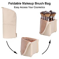 Makeup Brush Case Travel Makeup Brush Holder Standup Makeup Brush Bag Professional Cosmetic Bag Artist Storage Bag Essentials F