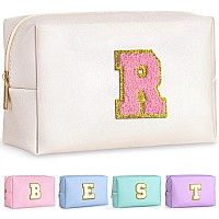 Topeast Cosmetic Travel Bags For Women Preppy Small Makeup Bag Pu Leather Waterproof Toiletry Bag Unique Friendship Gifts For