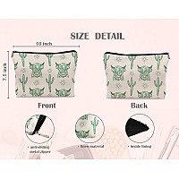 Lacosu Western Green Makeup Bag Western Gifts For Women Cow Makeup Bag Cowgirl Stuff Western Stuff For Women Western Gifts Cowgi