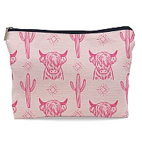 Lacosu Western Pink Makeup Bagwestern Gifts For Womencow Makeup Bagcowgirl Stuffwestern Stuff For Womenwestern Giftscowgir