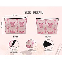 Lacosu Western Pink Makeup Bagwestern Gifts For Womencow Makeup Bagcowgirl Stuffwestern Stuff For Womenwestern Giftscowgir