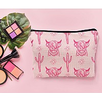 Lacosu Western Pink Makeup Bagwestern Gifts For Womencow Makeup Bagcowgirl Stuffwestern Stuff For Womenwestern Giftscowgir