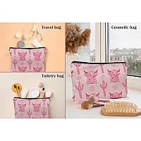 Lacosu Western Pink Makeup Bagwestern Gifts For Womencow Makeup Bagcowgirl Stuffwestern Stuff For Womenwestern Giftscowgir