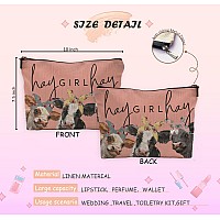 Negiga Cow Print Stuff Cow Makeup Bag Cow Gifts Western Makeup Bag Makeup Bags For Women Cow Printorange Cosmetic Bag