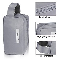 Queboom Travel Makeup Bag Cosmetic Bag Makeup Bag Toiletry Bag For Women And Men Grey3Pcs