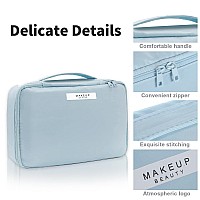 Queboom Travel Makeup Bag Cosmetic Bag Makeup Bag Toiletry Bag For Women And Men Blue3Pcs