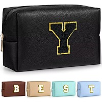 Topeast Preppy Makeup Bag Small Cosmetic Travel Bags For Women Pu Leather Waterproof Toiletry Bag With Zipper Personalized Bi