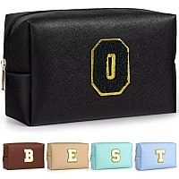 Topeast Small Makeup Bag Initial Cosmetic Bag Travel Toiletry Bag Personalized Birthday Gift For Mom Sister Friends Teacher Nur