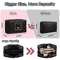 Topeast Preppy Makeup Bag Cute Makeup Pouch Pu Leather Waterproof Cosmetic Bag Personalized Birthday Gifts For Mom Teacher Fri