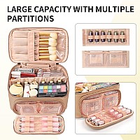 Ocheal Makeup Bag Multifunctional Make Up Bags Large Compact Makeup Bag Organizer Cosmetics Toiletry Brushes Storage Case For W