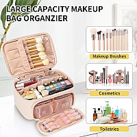 Ocheal Makeup Bag Multifunctional Make Up Bags Large Compact Makeup Bag Organizer Cosmetics Toiletry Brushes Storage Case For W