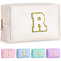 Topeast Cosmetic Travel Bags For Women Preppy Small Makeup Bag Pu Leather Waterproof Toiletry Bag Unique Friendship Gifts For