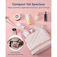 Bagsmart Makeup Bag Travel Cosmetic Bagpuffy Make Up Bags For Women Double Layer Makeup Organizer Casewideopen Pouch Purse St