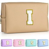 Topeast Preppy Makeup Bag Cute Makeup Pouch Pu Leather Waterproof Cosmetic Bag Personalized Birthday Gifts For Mom Teacher Fri