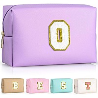 Topeast Small Makeup Bag Initial Cosmetic Bag Travel Toiletry Bag Personalized Birthday Gift For Mom Sister Friends Teacher Nur