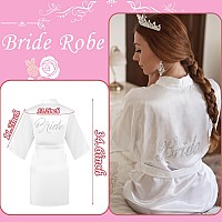 Tkifoda Bride To Be Gift Set I Do Bride Slippers Bride Robe Wedding Robe Bride Hair Claw Hair Clip Bride Makeup Bag Mrs Cosmeti