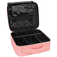 Relavel Travel Makeup Train Case Makeup Cosmetic Case Organizer Portable Artist Storage Bag With Adjustable Dividers For Cosmeti