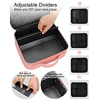 Relavel Travel Makeup Train Case Makeup Cosmetic Case Organizer Portable Artist Storage Bag With Adjustable Dividers For Cosmeti